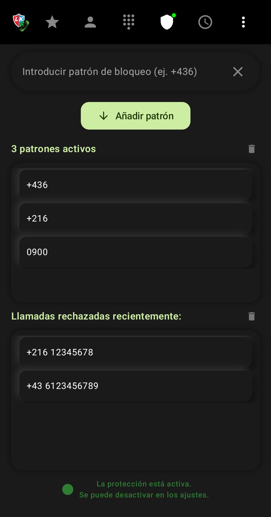 Lechs Dialer & Shield - Spamschutz & Shield Regeln